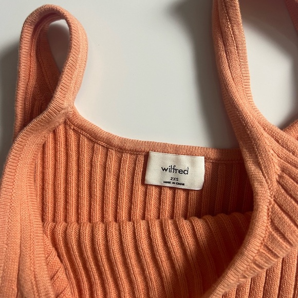 Wilfred Aritzia Sweater Tank, Orange, Size 2XS - Picture 5 of 5